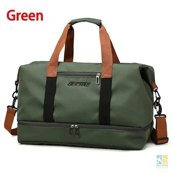 Trendy Travel Bags Large Capacity Sports Bag Waterproof Messenger Bag Dry and Wet Seperation Tote Bag