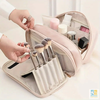 Trousse de maquillage portable élégante pour voyage légère et pratique