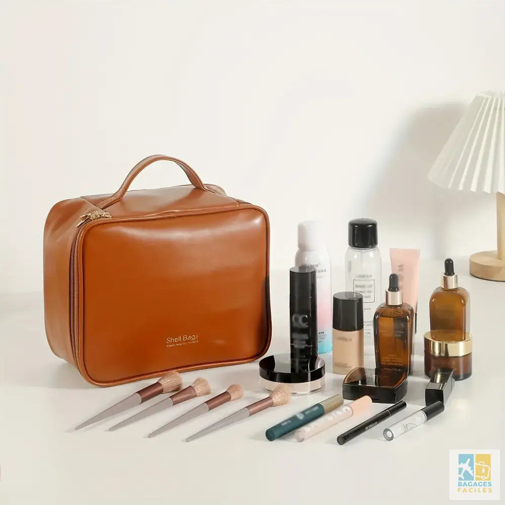 Trousse de maquillage PU cuir portable légère et pratique