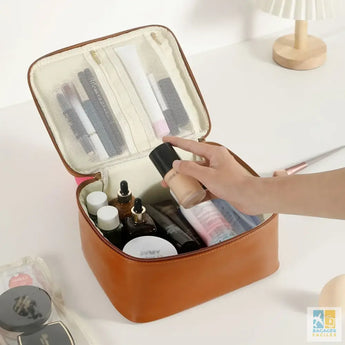 Trousse de maquillage PU cuir portable légère et pratique