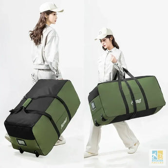 Unisex Wheeled Travel Bag Universal Foldable Luggage Bags with Wheels Large Capacity Waterproof Luggage Storage Carrier