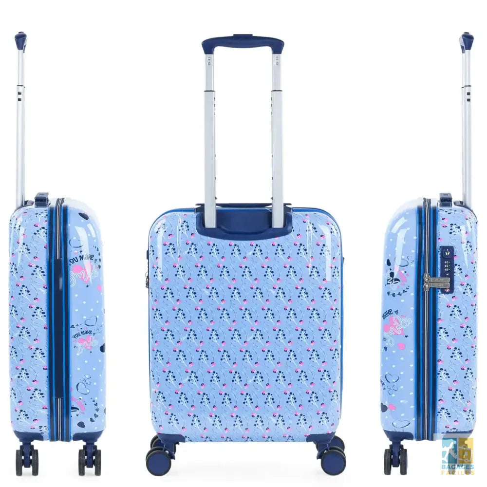 Valise cabine enfant, 4 roues doubles, légère et rigide - Bagages Faciles