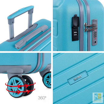 Valise cabine et soute avec port USB et 4 roues double - Bagages Faciles