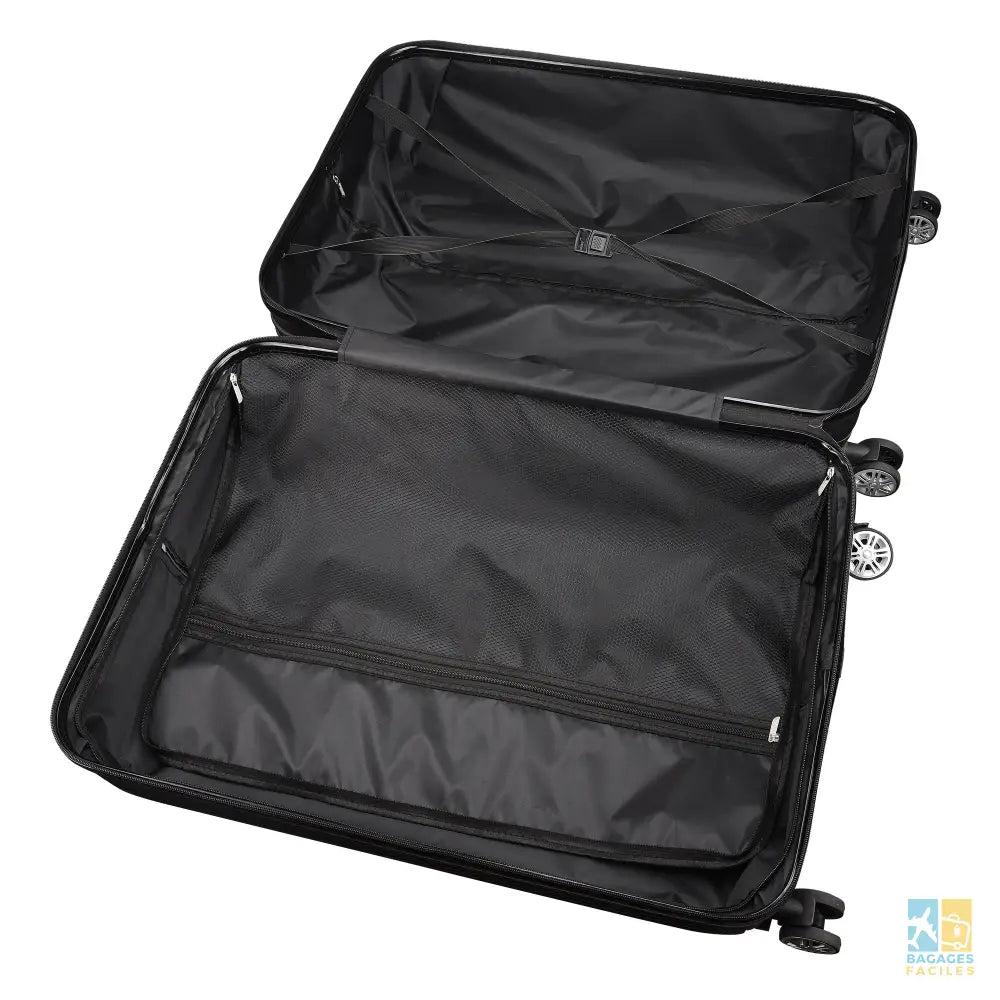 Valise cabine légère ABS, 4 roulettes, serrure intégrée - Bagages Faciles