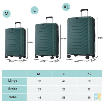 Valise cabine légère avec roues pivotantes et serrure TSA - Bagages Faciles