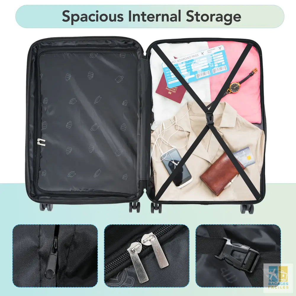 Valise cabine polyvalente avec roulettes 20/24/28 pouces - Bagages Faciles