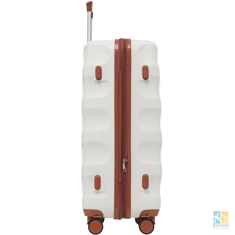 Valise de soute rigide 4 roues, ABS, TSA, 43x27x66 cm - Bagages Faciles