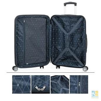 Valise de voyage moyenne avec roues doubles TSA - Bagages Faciles