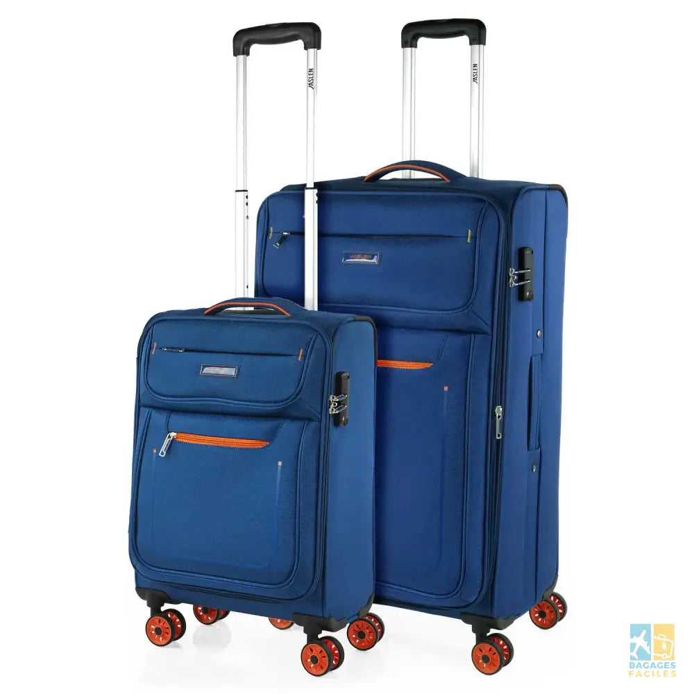 Valise légère et robuste JASLEN 78x46.5x29 cm - Pratique et durable - Blue