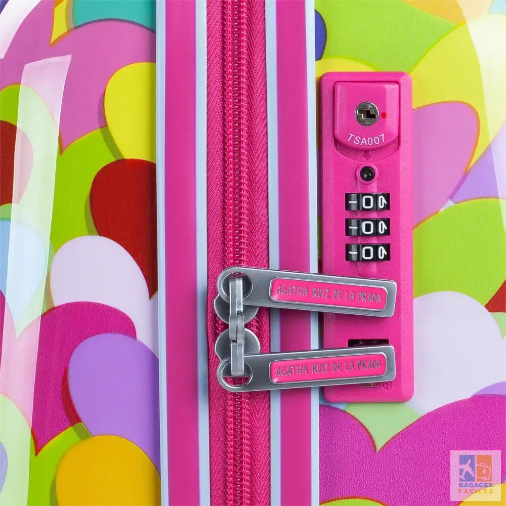 Valise medium rigide Agatha Ruiz de la Prada, colorée et élégante - Bagages Faciles