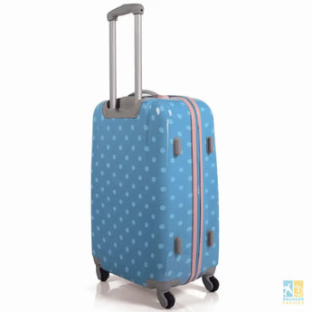 Valise moyenne de voyage 65 cm à pois en polycarbonate - Bagages Faciles