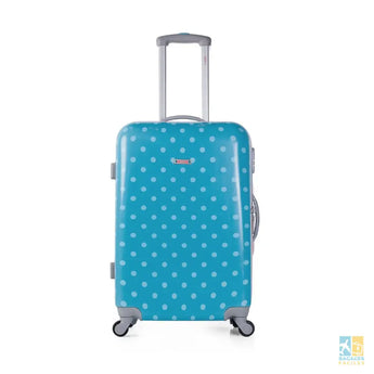 Valise moyenne de voyage 65 cm à pois en polycarbonate - Bagages Faciles