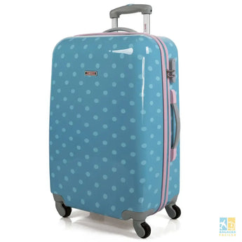 Valise moyenne de voyage 65 cm à pois en polycarbonate - Bagages Faciles