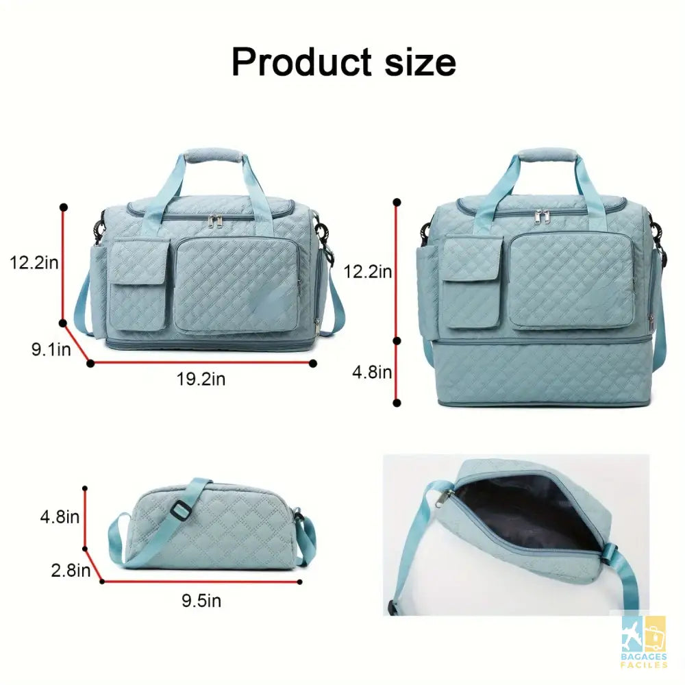 Weekender Travel Bag Femme 23x17,5cm Léger Robuste et Pratique