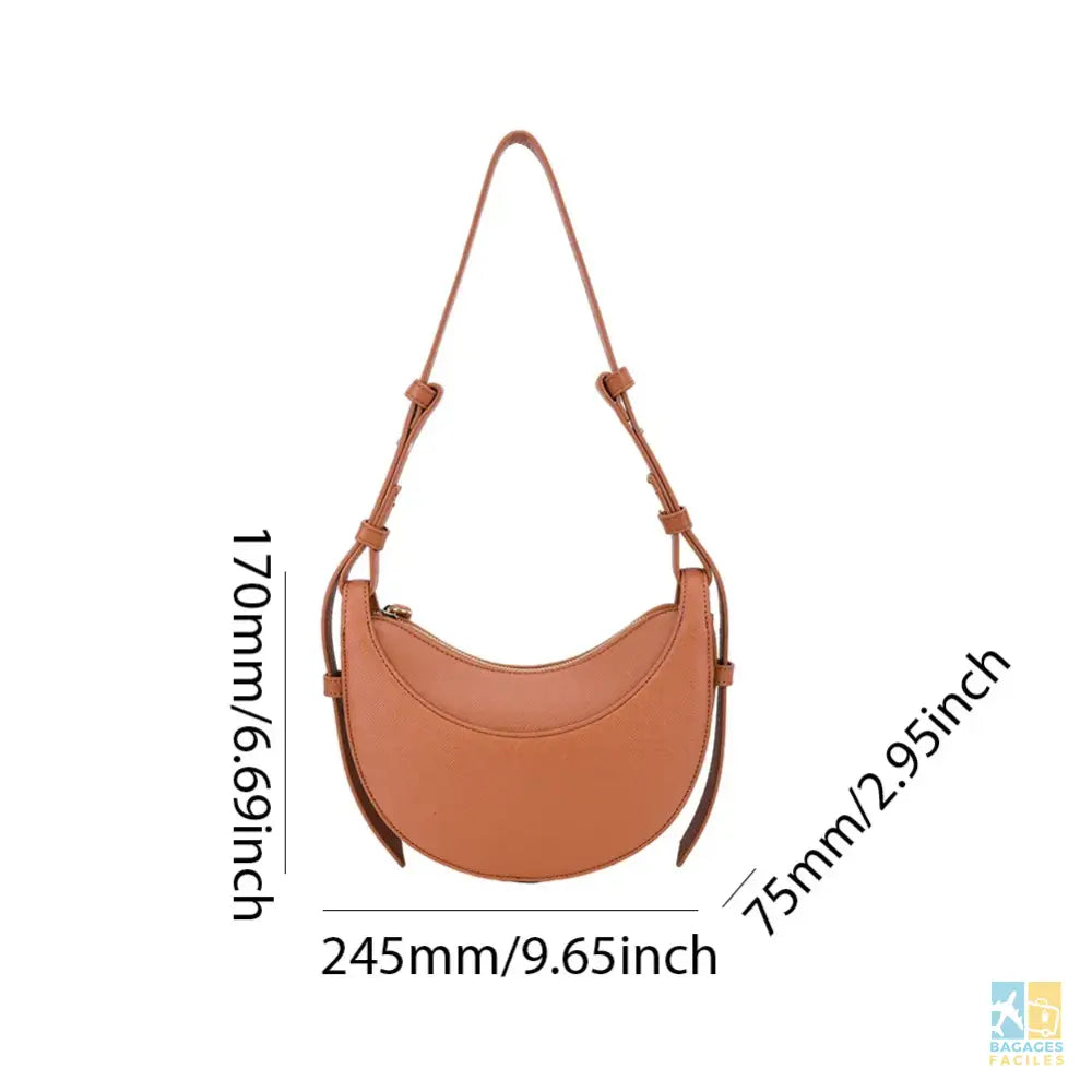 Women Half Moon Shape Crossbody Chest Bag Casual PU Shoulder Bag Female Large Capacity Tote Solid Lady Travel Shopper